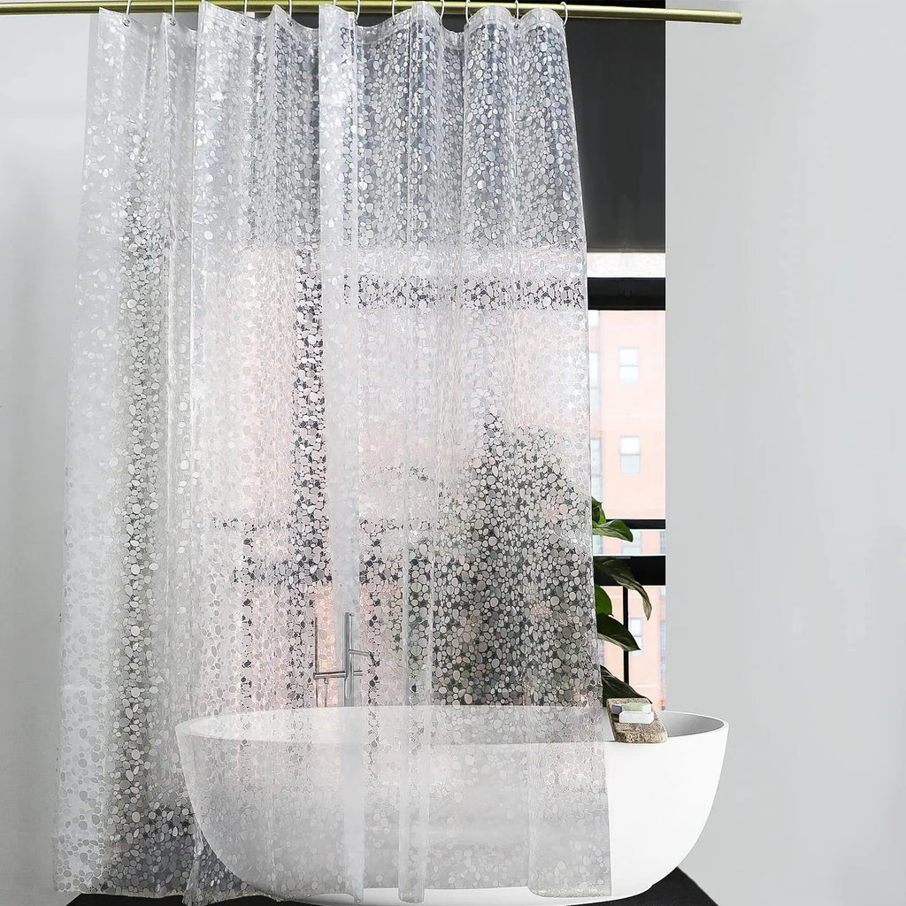 Transparent Pebble Shower Curtain