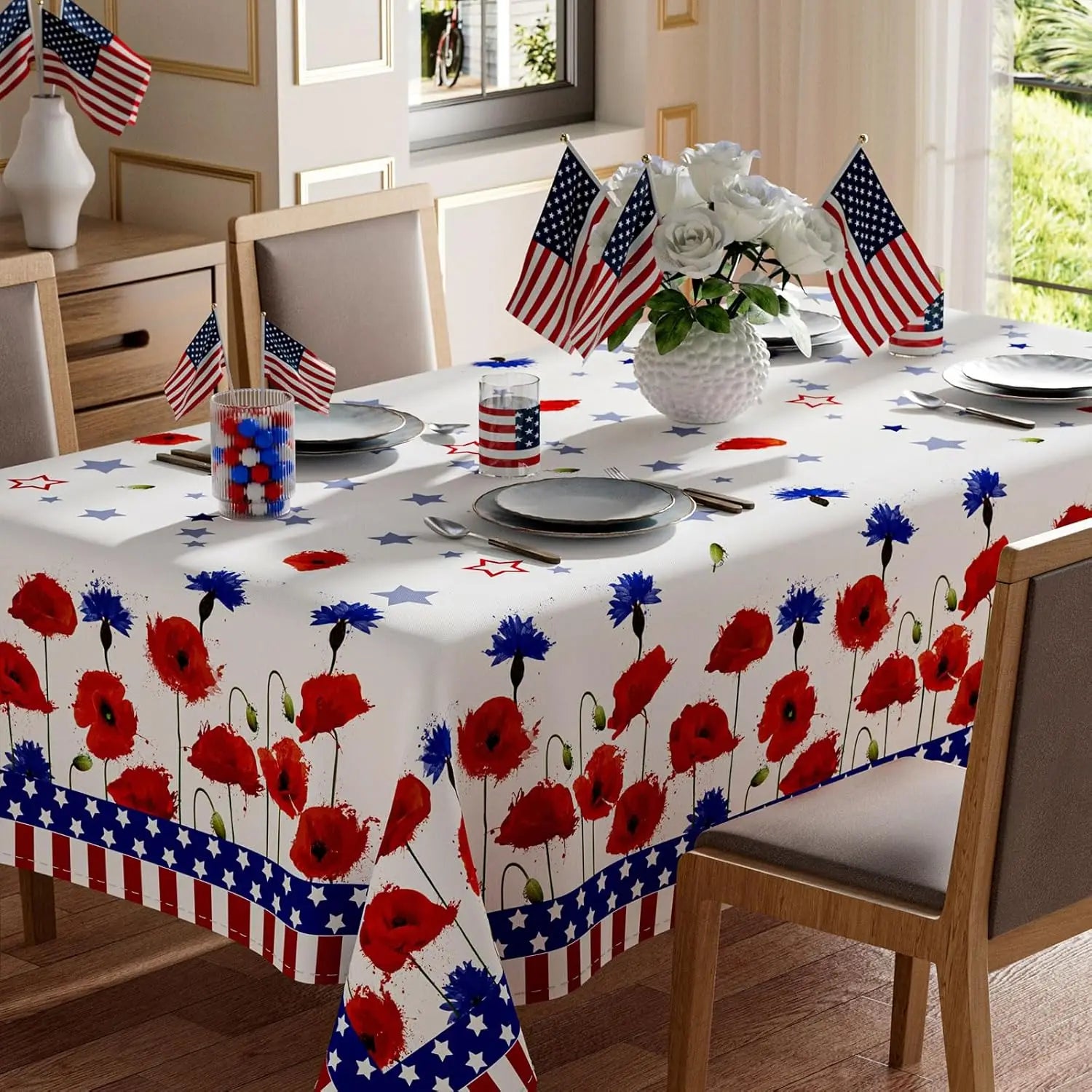 Patriotic 4th July Tablecloth