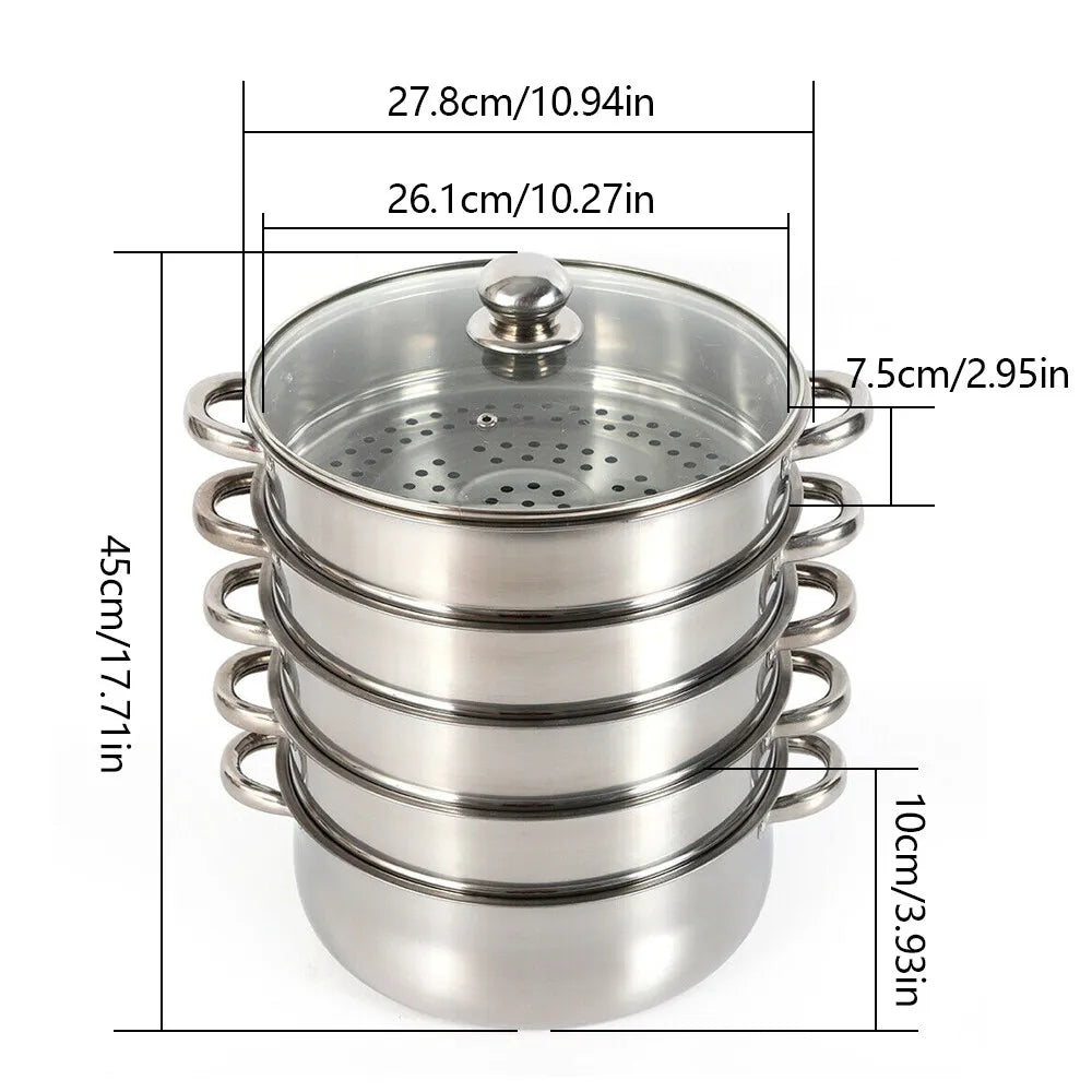 5 Layer Stainless Steel Steamer