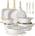 21Pc Non Stick Pots and Pans Set, Granite Cookware Set