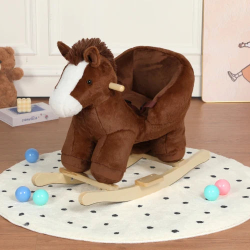 Kids Ride-On Rocking Horse Toy with Jingle Bells,Dinosaur Rocking Toy
