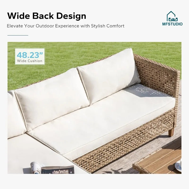 L Shaped Outdoor Couch Set
