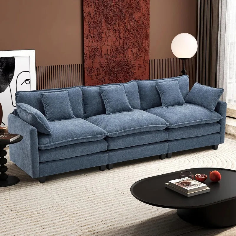 U-Shaped Modern Sofa with 2 Ottoman
