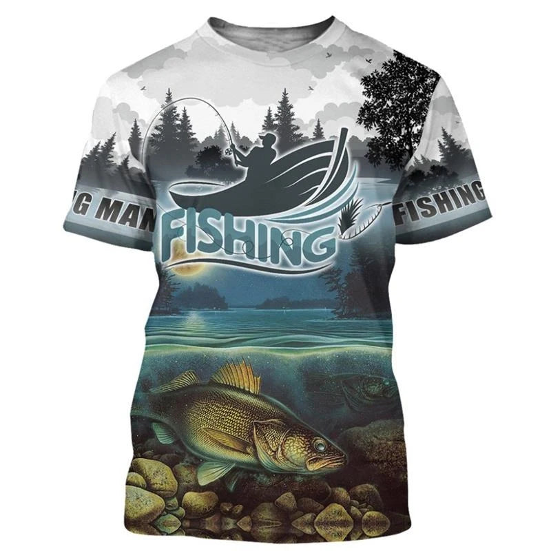 Fishing Themed Outdoor T-shirt