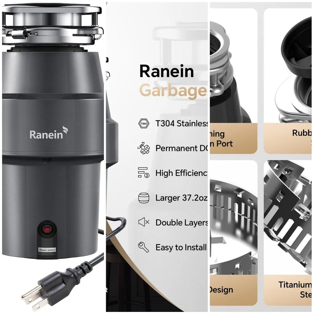 1/2 HP Garbage Disposal with Power Cord