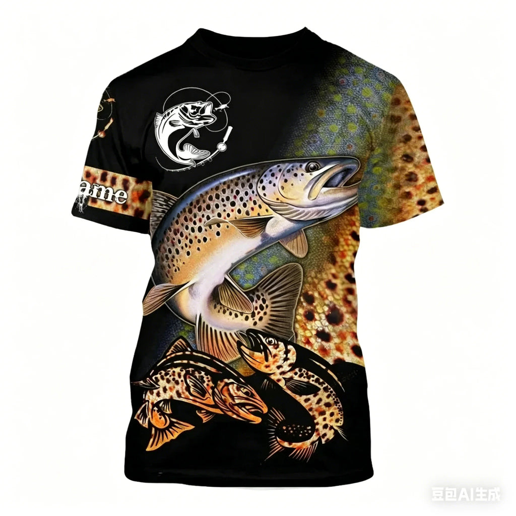 Mens Short Sleeve fishing t-shirt