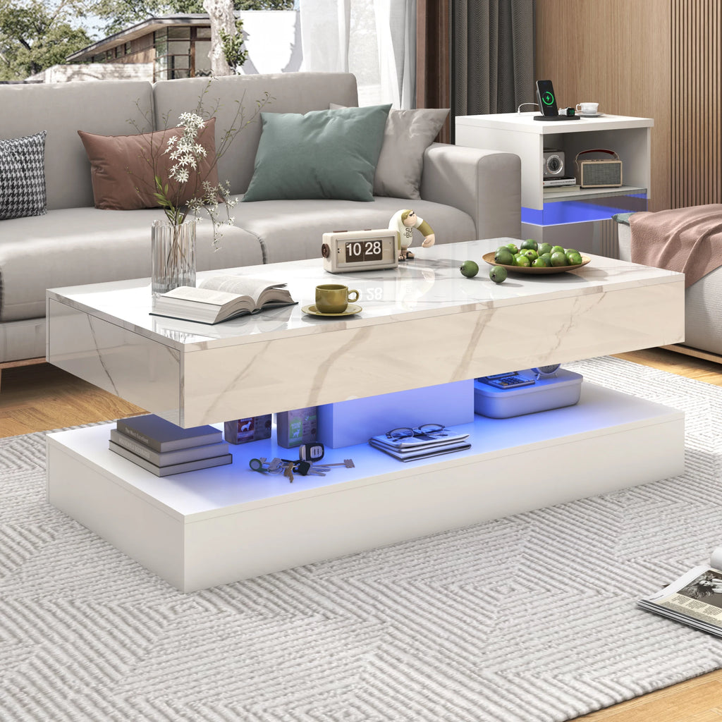 Modern  Coffee Table with LED lights