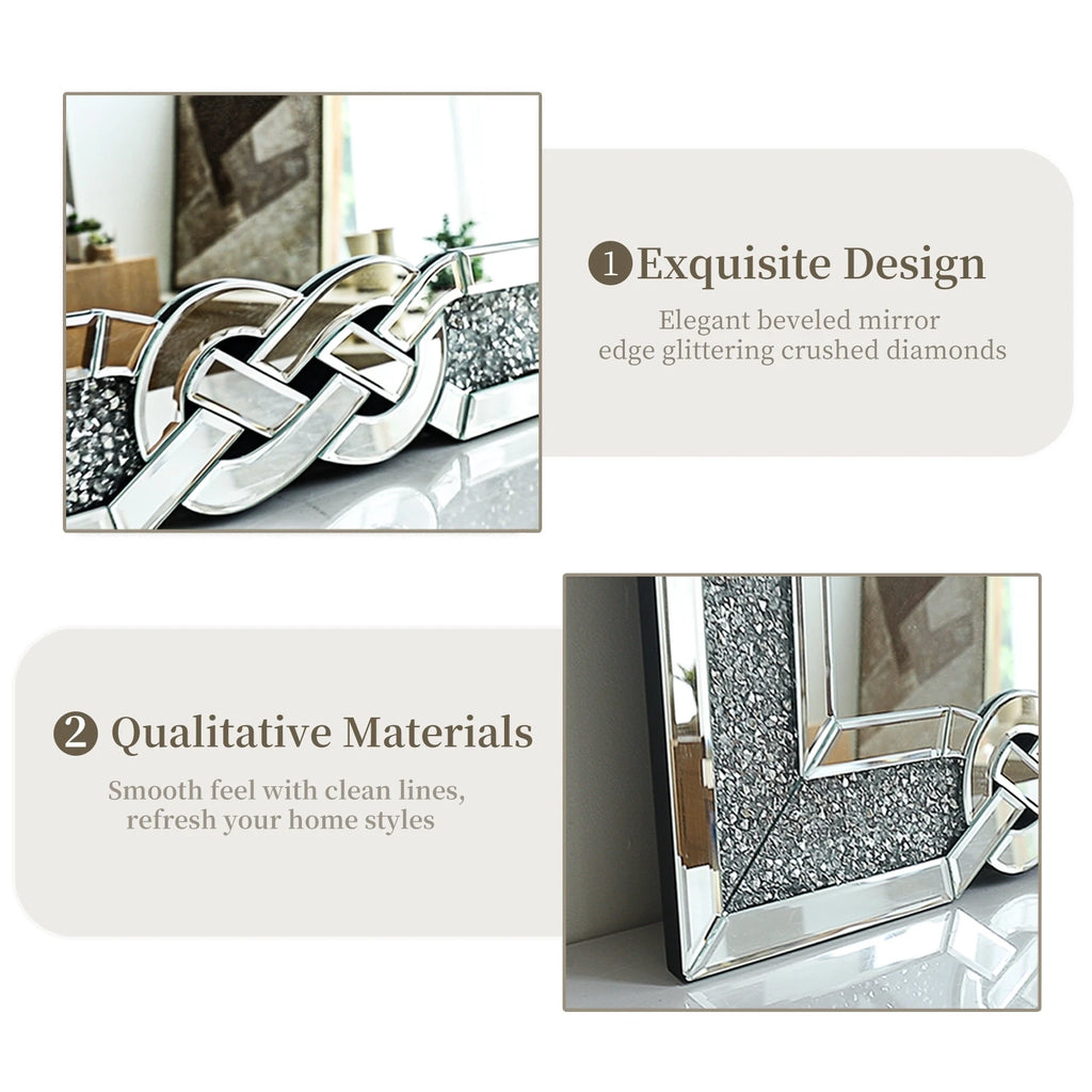 Rectangular Crushed Diamond Wall Mirror
