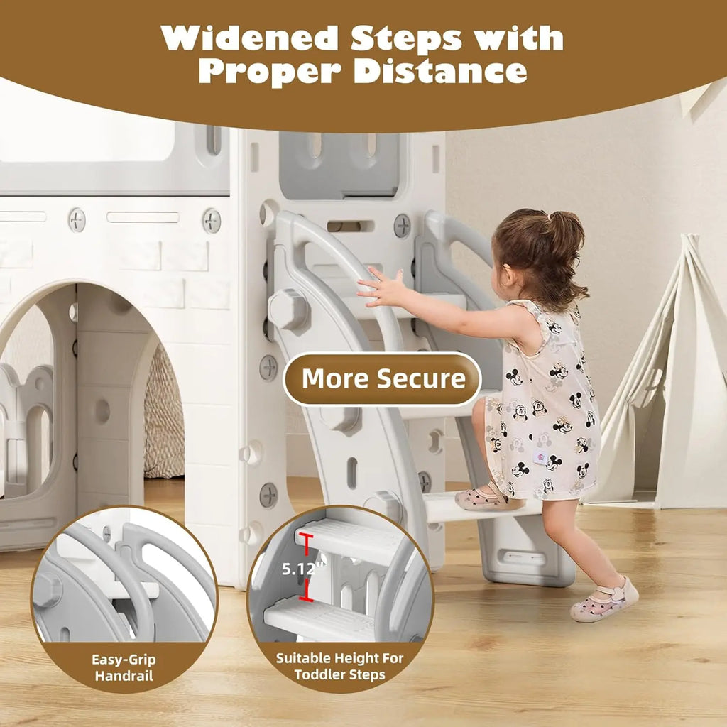 Toddler Slide 9 in 1 Indoor Playground Outdoor Playset