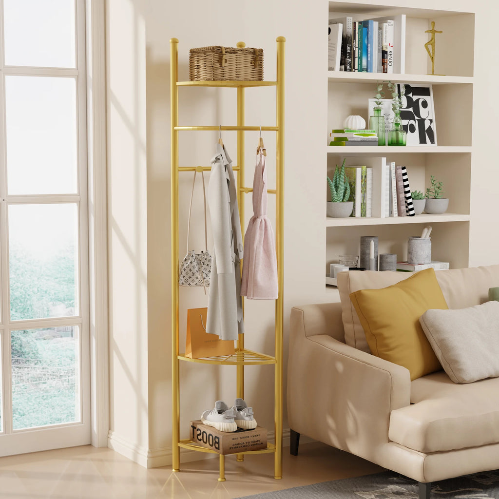 Coat Rack with Shelves