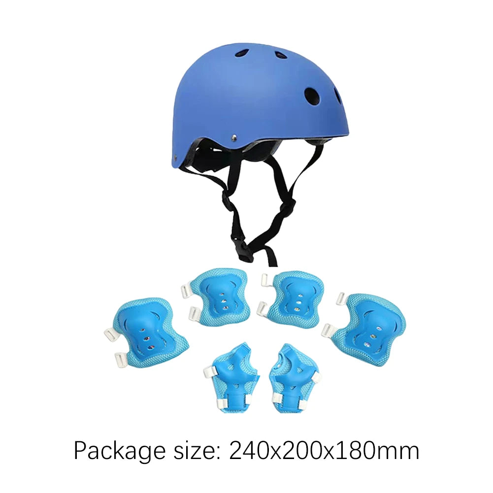 kids helmet set with protective gear