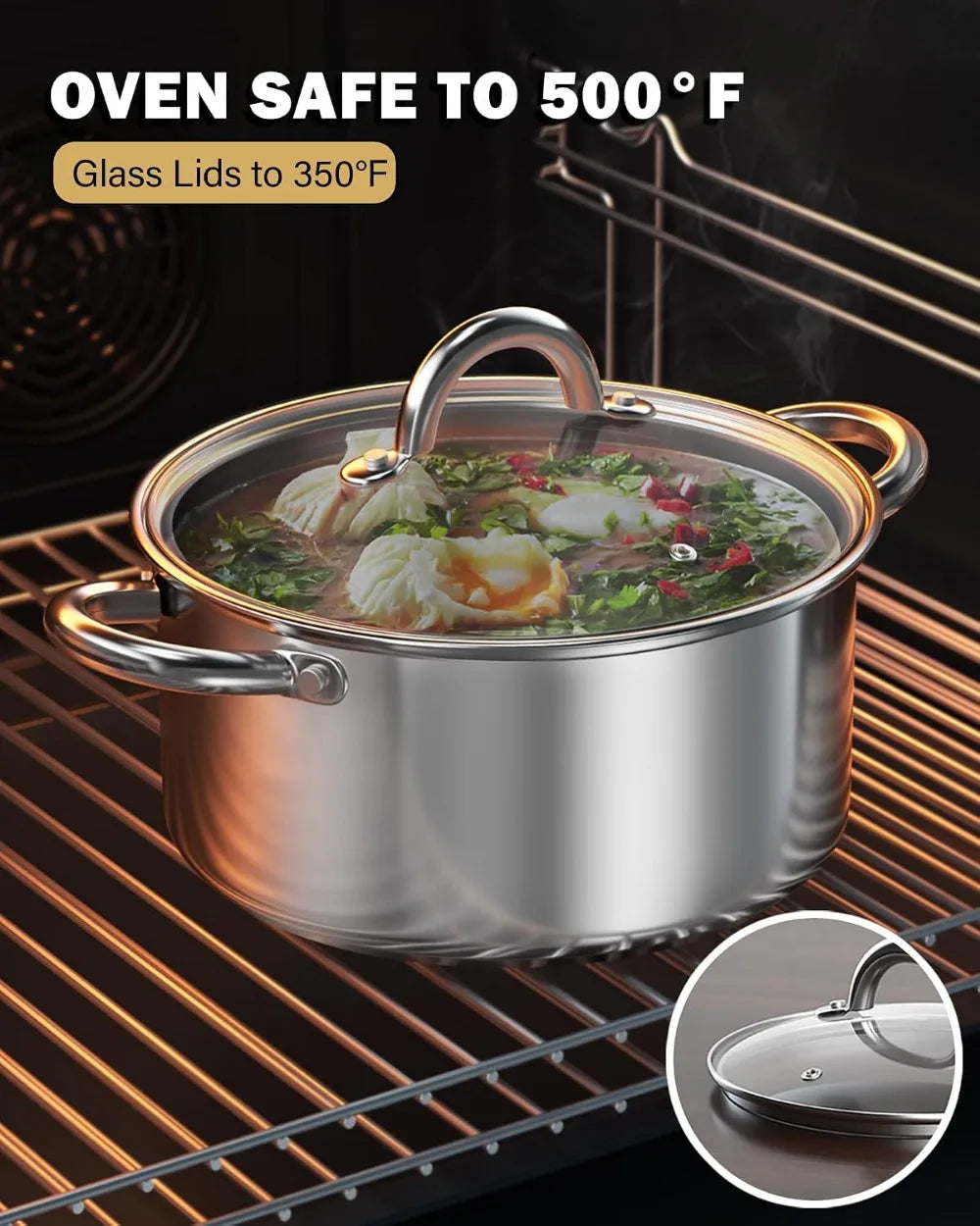 12-Piece Stainless Steel Cookware Set