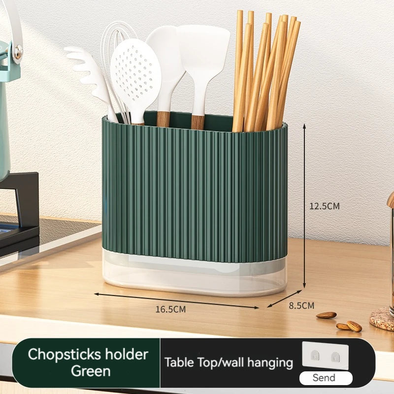 countertop knife and fork storage draining box