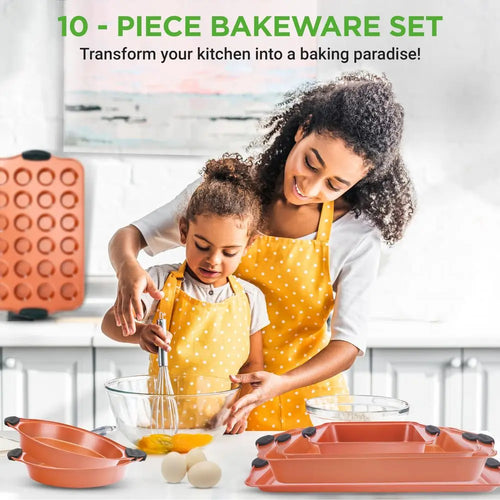 10Piece Nonstick Baking Pans Set Bakeware Set