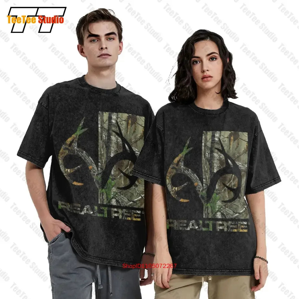Realtree American Deer Hunting Camo Vintage Oversized T-Shirt
