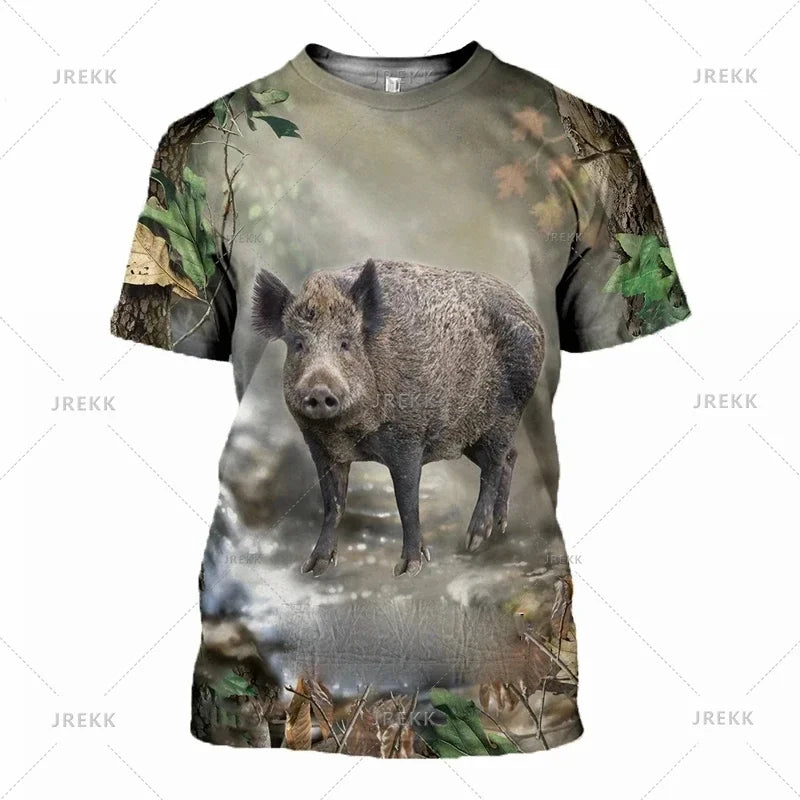 Hunting Camouflage Print T-Shirts