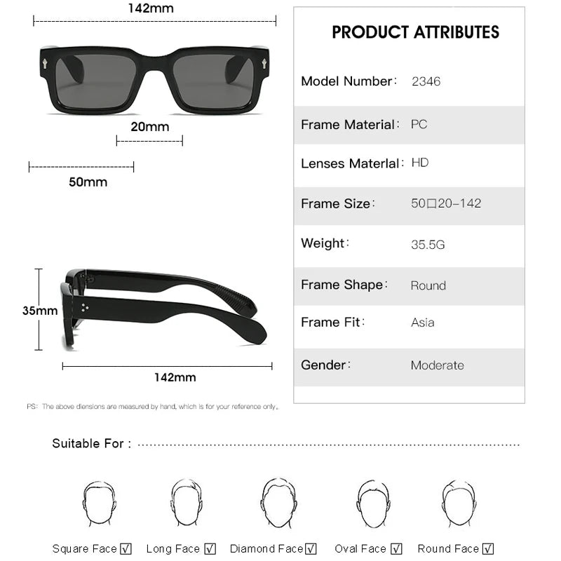 Classical Square Sunglasses
