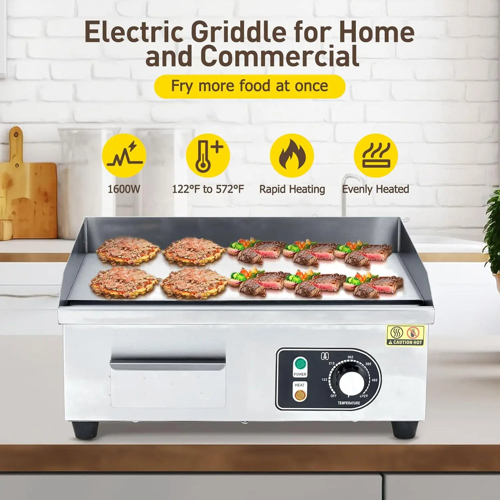 300W Non-Stick Electric Grill Plate