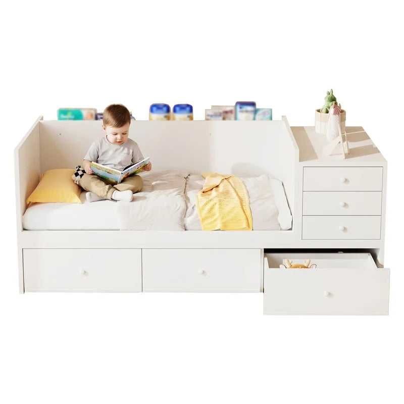 Convertible Crib to Changing Table with safety rails