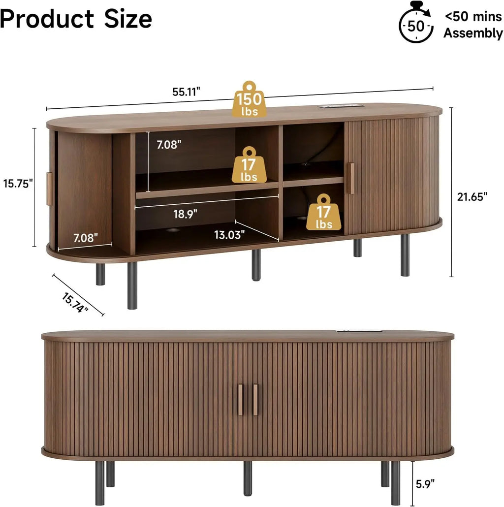 TV Stand with Power Outlet for TVs