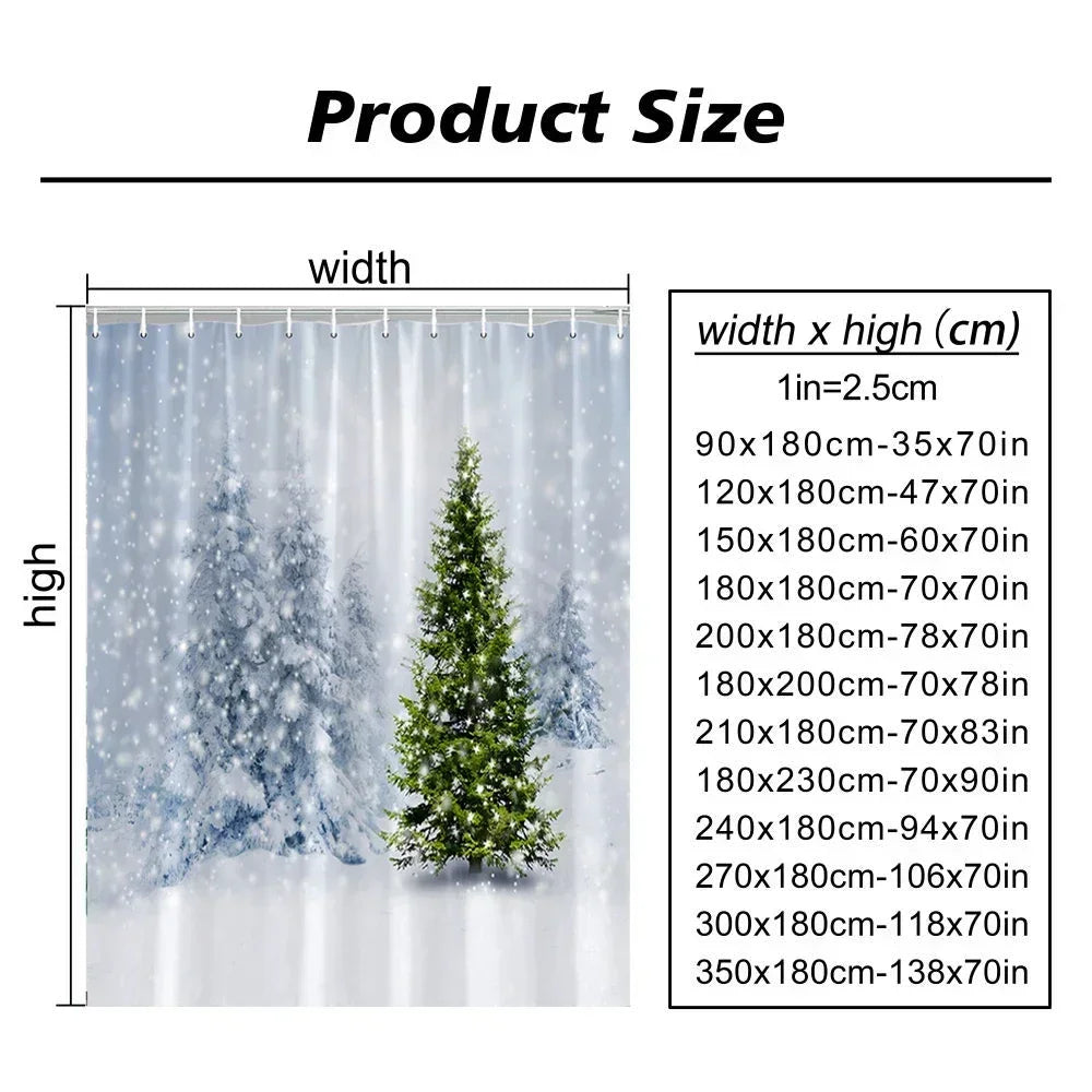 Fabric Washable Shower Curtain