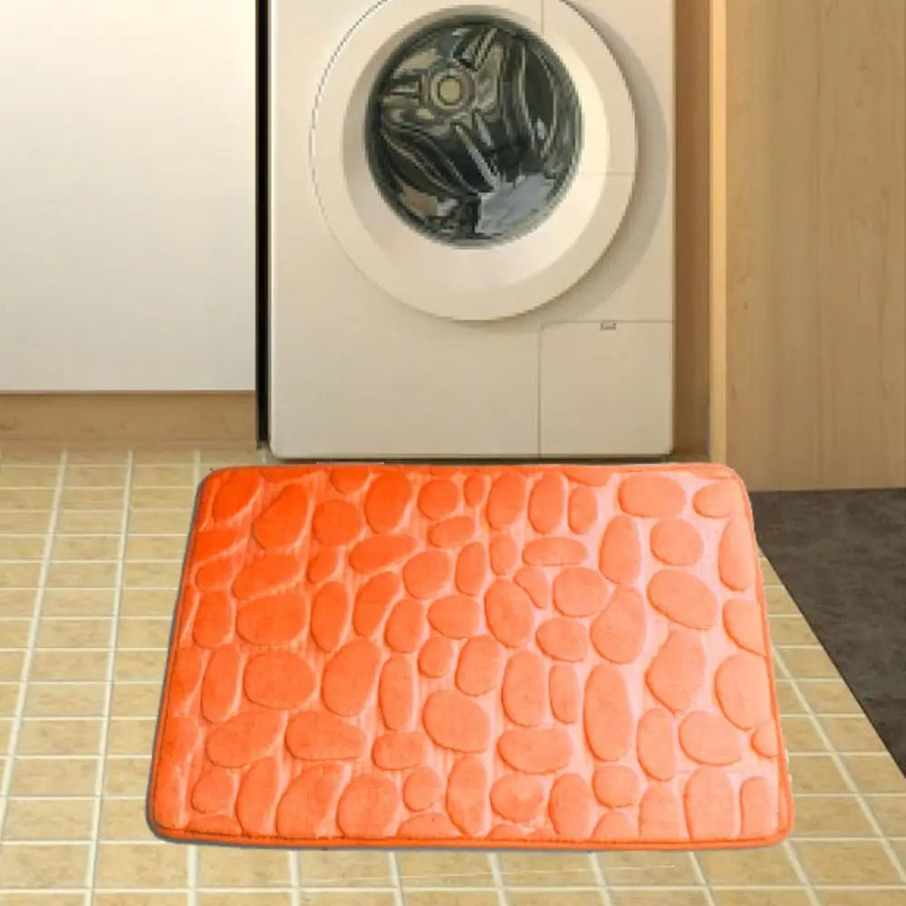 Cobblestone shower door mat