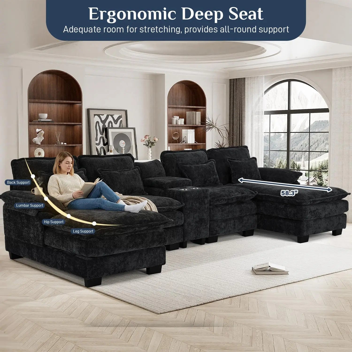 U Shaped Modular Sectional Sofa