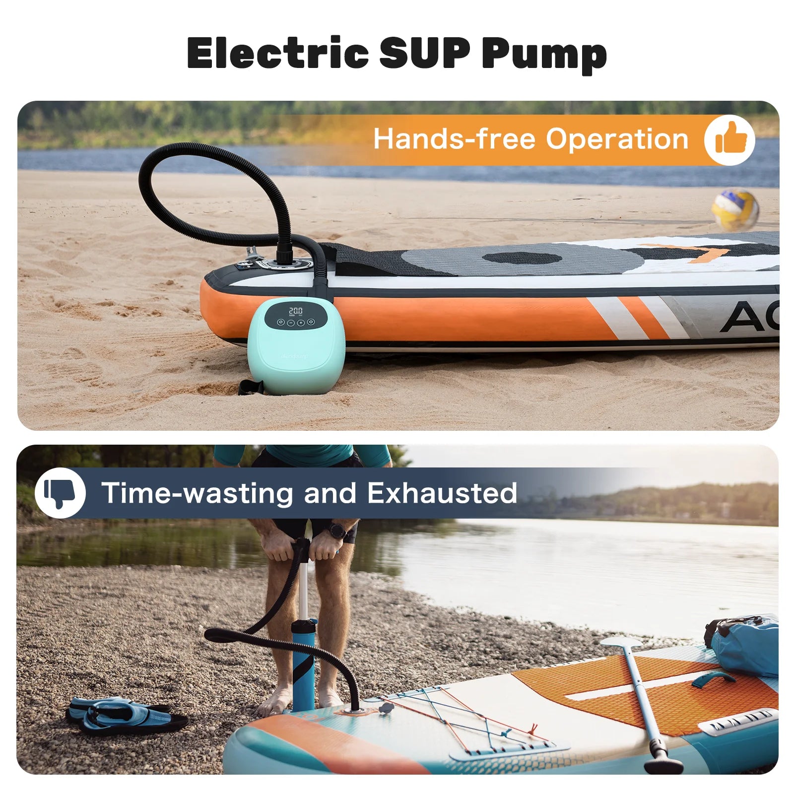 Electric 20PSI Battery Paddle Board Inflation Deflation