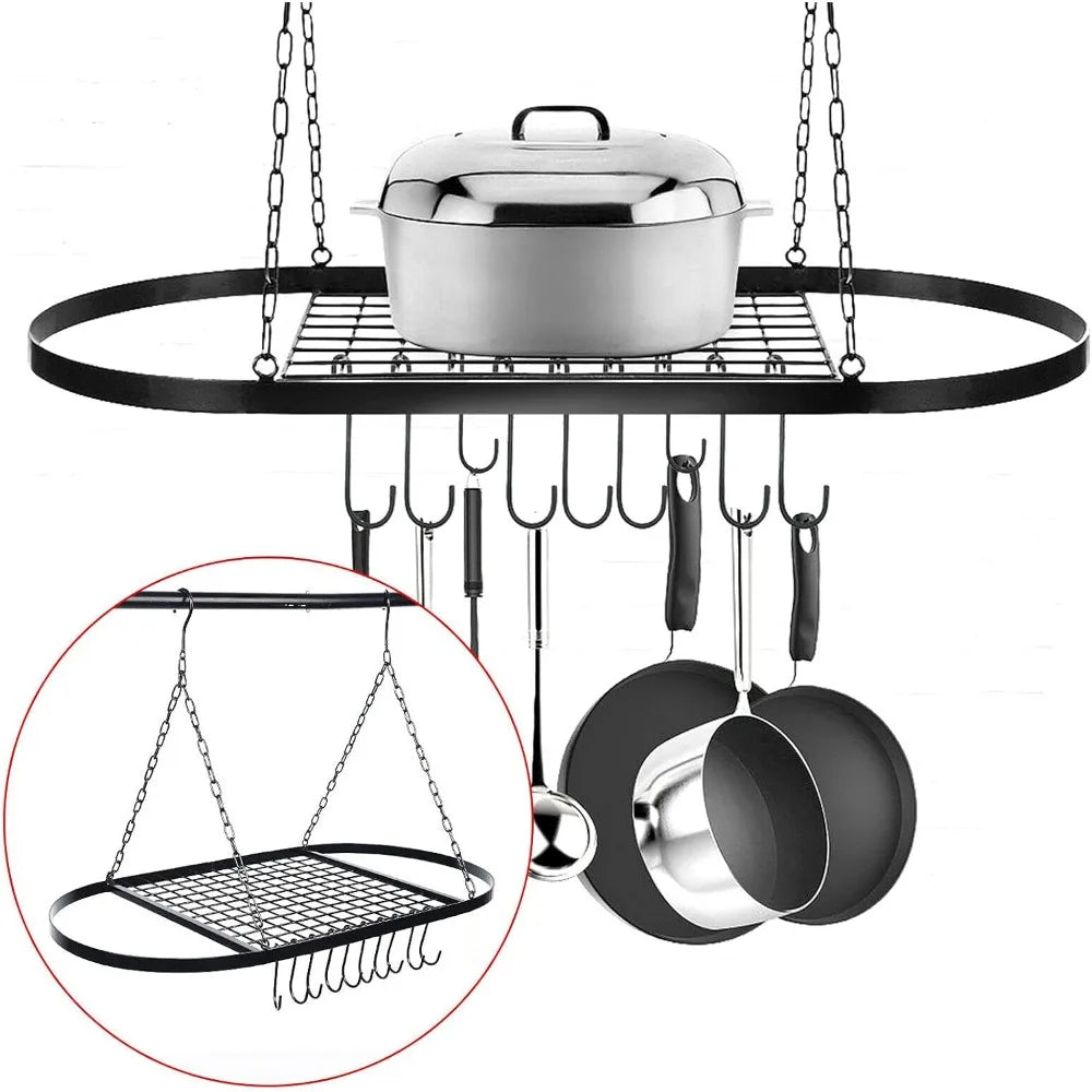 Cookware Ceiling Mounted Hanging Organizer