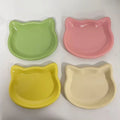 4-Color Pet Bowl Cat Food Dish Canned Snack Frozen Meal Plate