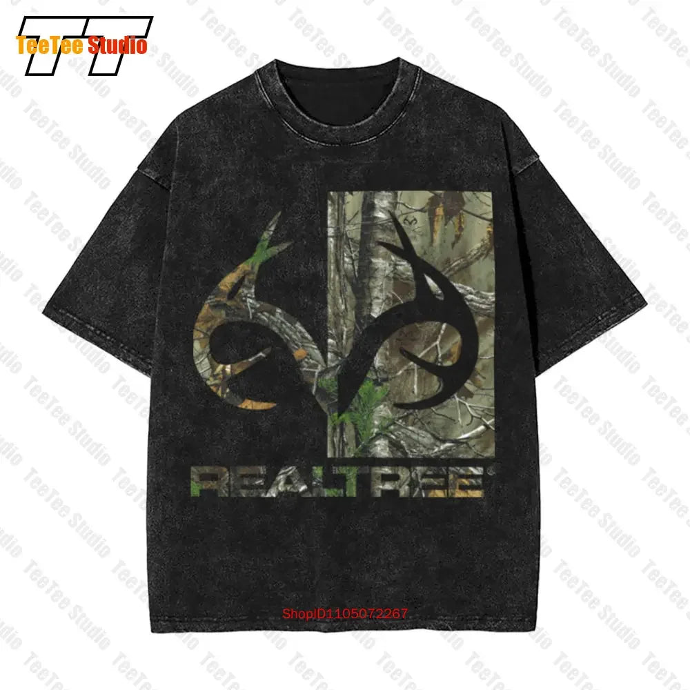 Realtree American Deer Hunting Camo Vintage Oversized T-Shirt