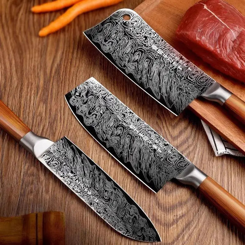 Stainless Steel Japanese Style 4-Piece Kitchen Knife Set