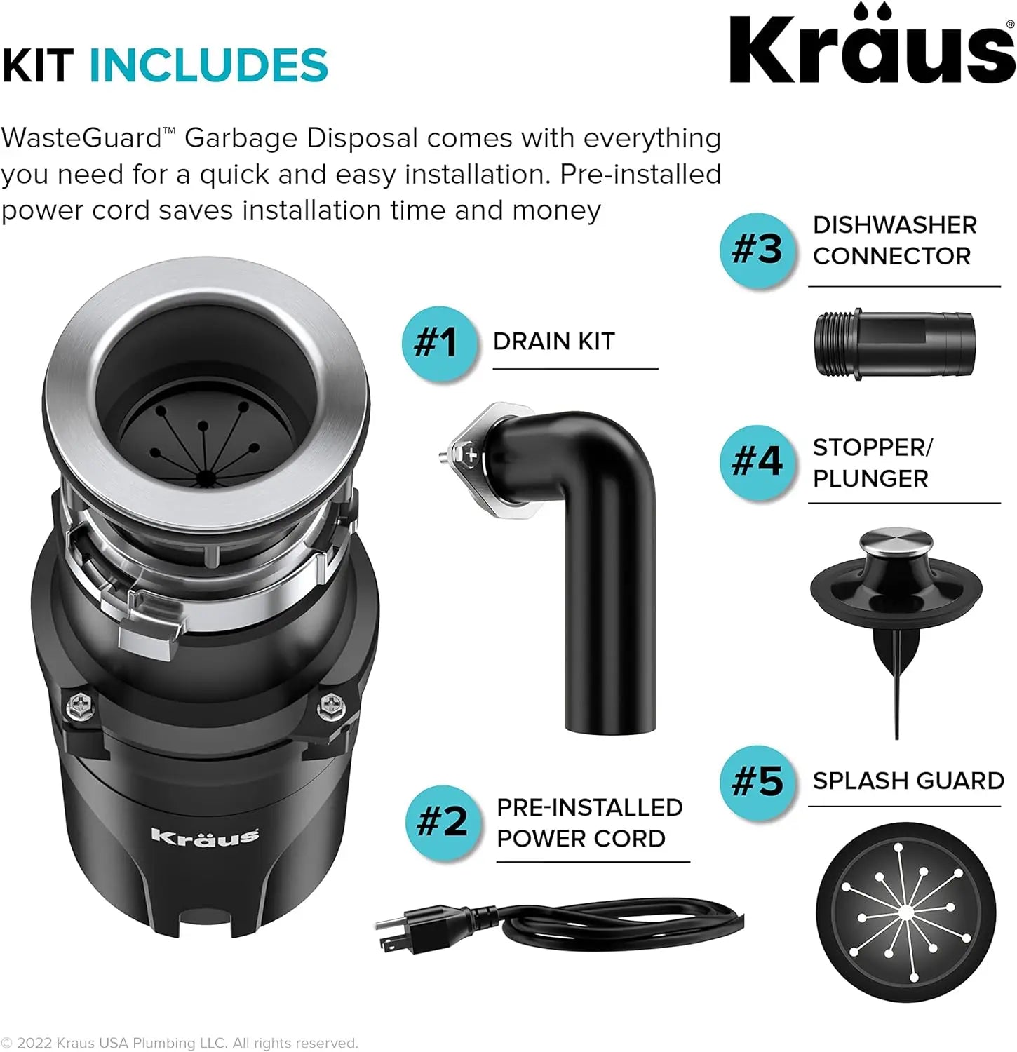 1/2 HP Quiet Garbage Disposal