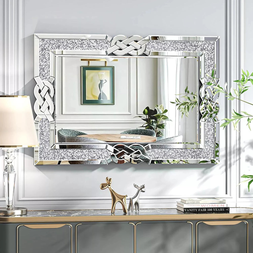 Rectangular Crushed Diamond Wall Mirror