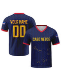 Personalized Soccer Jersey Name Number V-neck Shirt for Men Youth Women