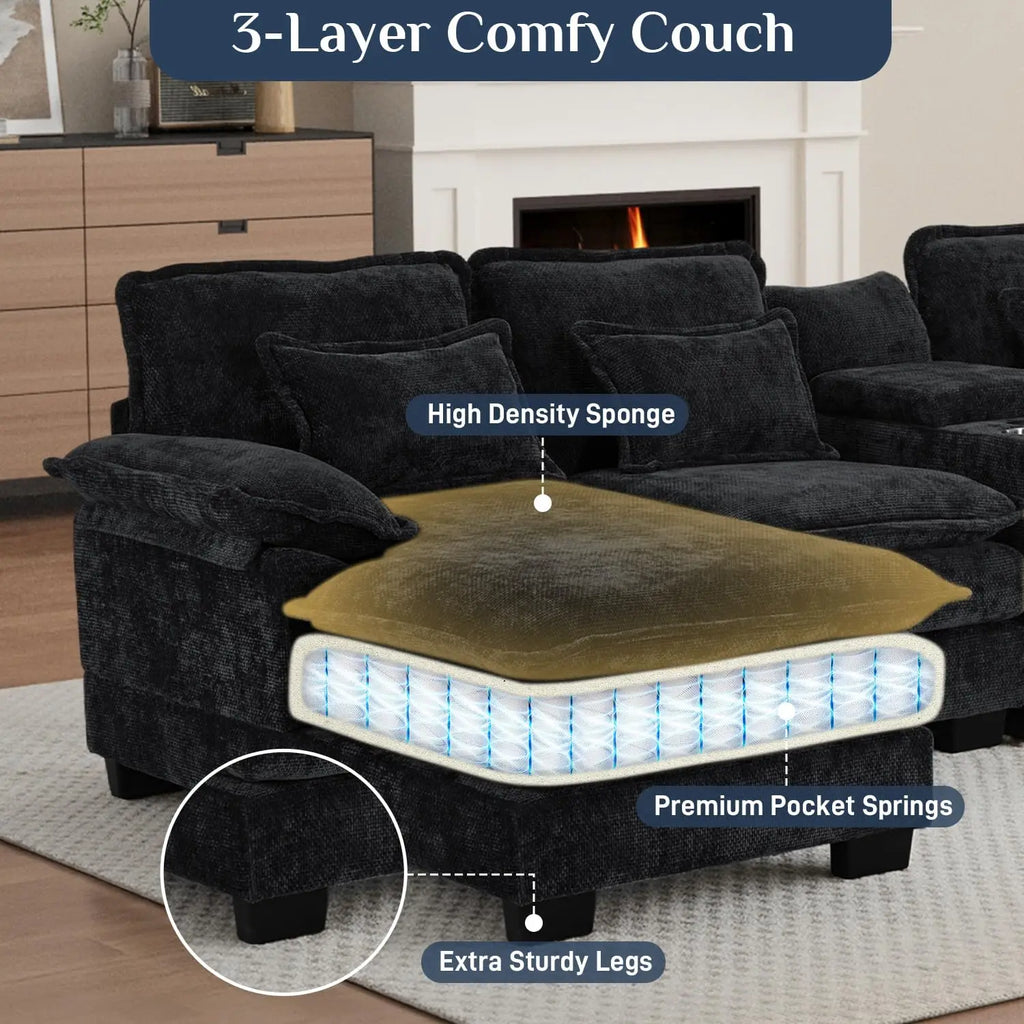 U Shaped Modular Sectional Sofa