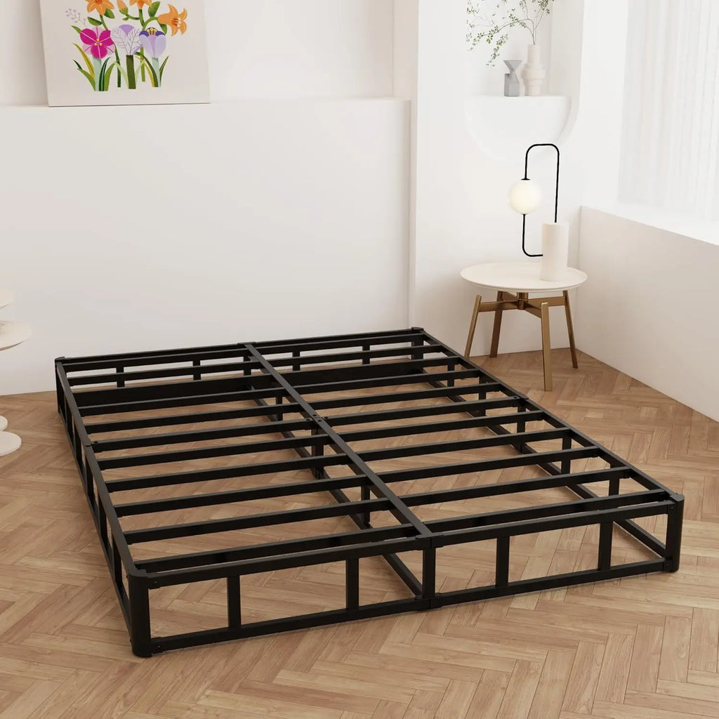 9 Inch Box Spring for Queen Bed, Heavy Duty Metal Frame with Fabric Cover