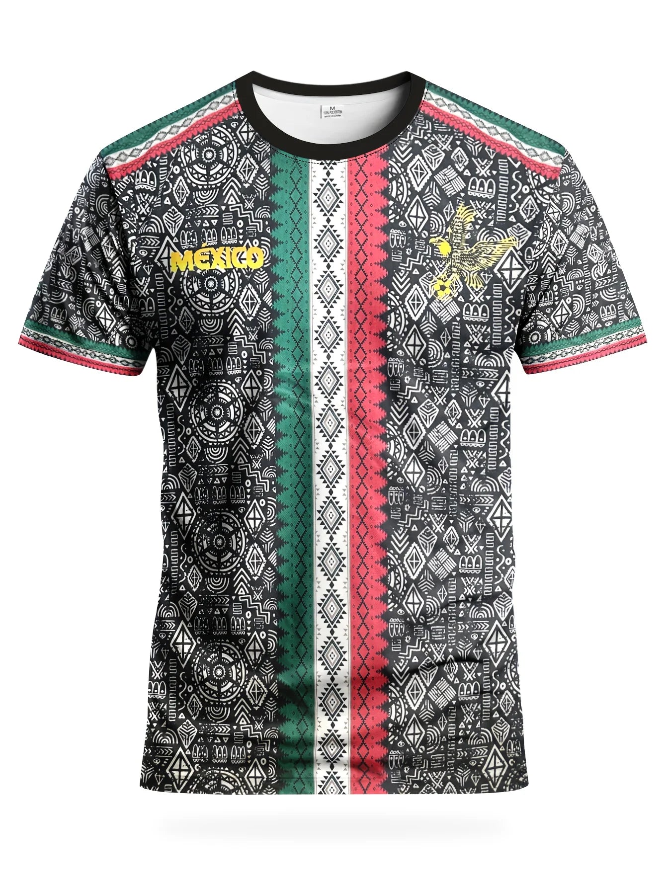 Mexican Style Aztec Eagle Soccer T-shirt