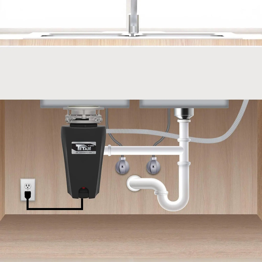 Powerful 1/2 HP Garbage Disposal System with Stainless Steel Components