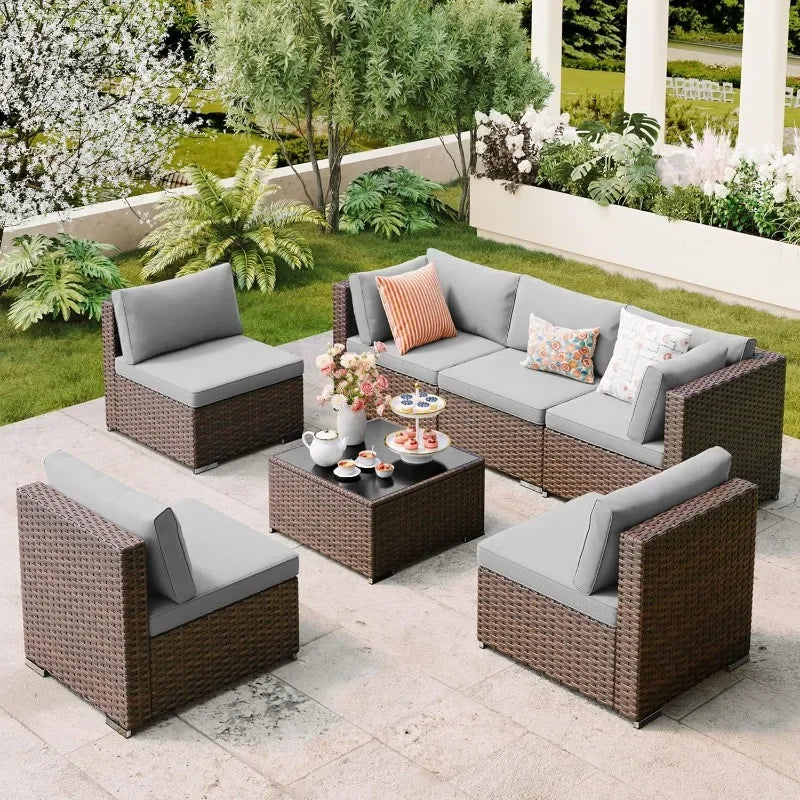 7 Pieces Outdoor Patio Furniture Set