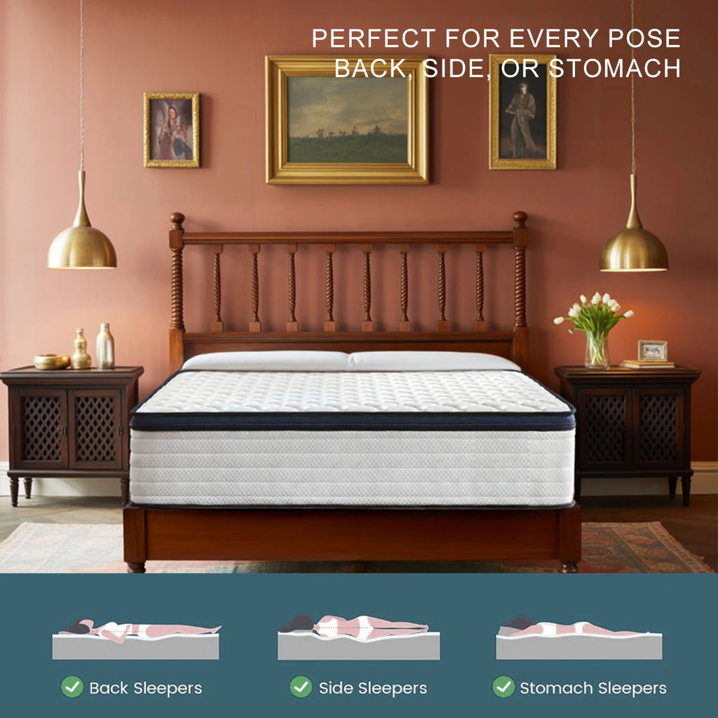 10/12/14 Inch Queen Size Mattress, Hybrid Mattress