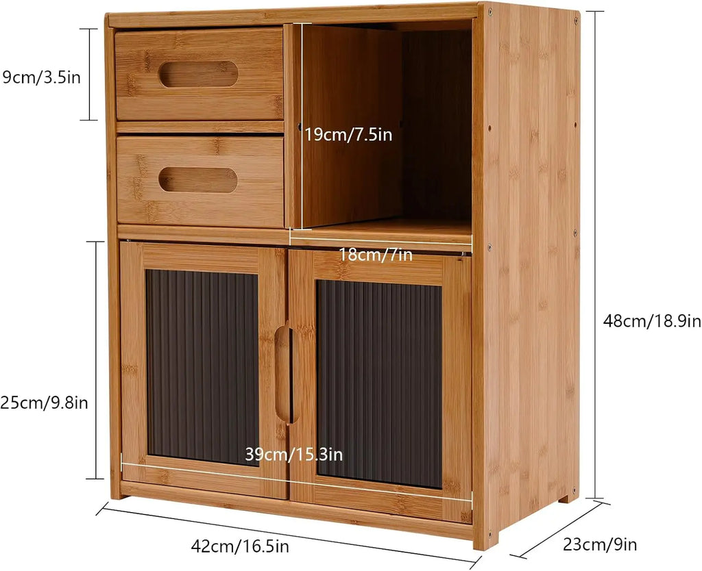 Bamboo Kitchen Pantry Cabinet