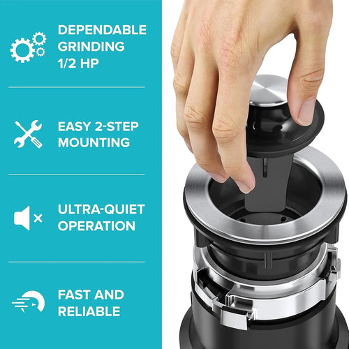 1/2 HP Quiet Garbage Disposal