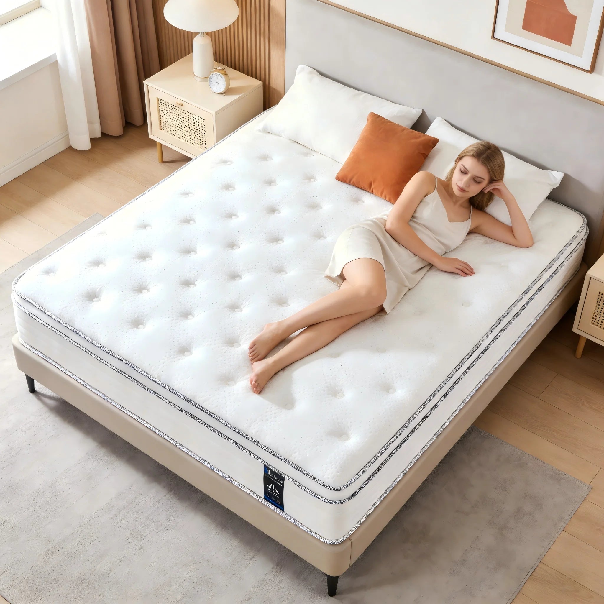Queen\King Full Size Mattress,12 Inch Hybrid Mattress in a Box with Pocket Spring