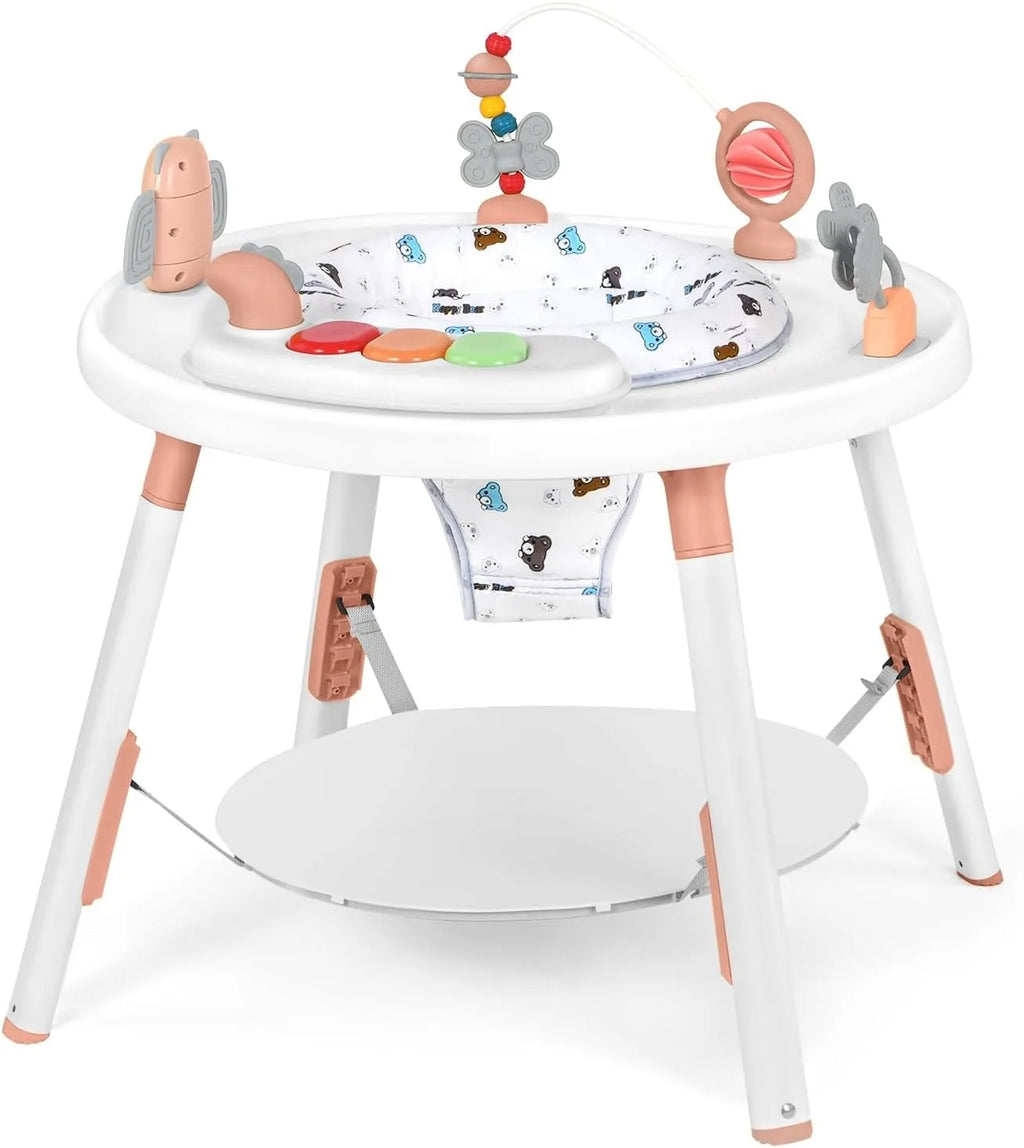 US Shipping 3-in-1 Baby Activity Center Jumper with 360 Rotating Seat Music Lights 3 Height Adjustments for Infant 6+