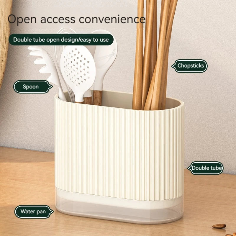 countertop knife and fork storage draining box