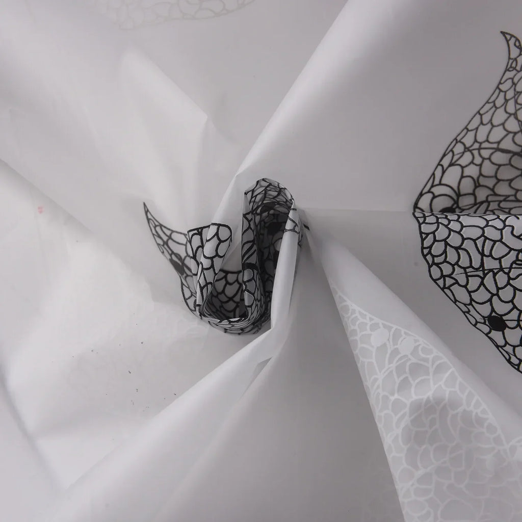 Leaf Pattern Plastic Shower Curtain
