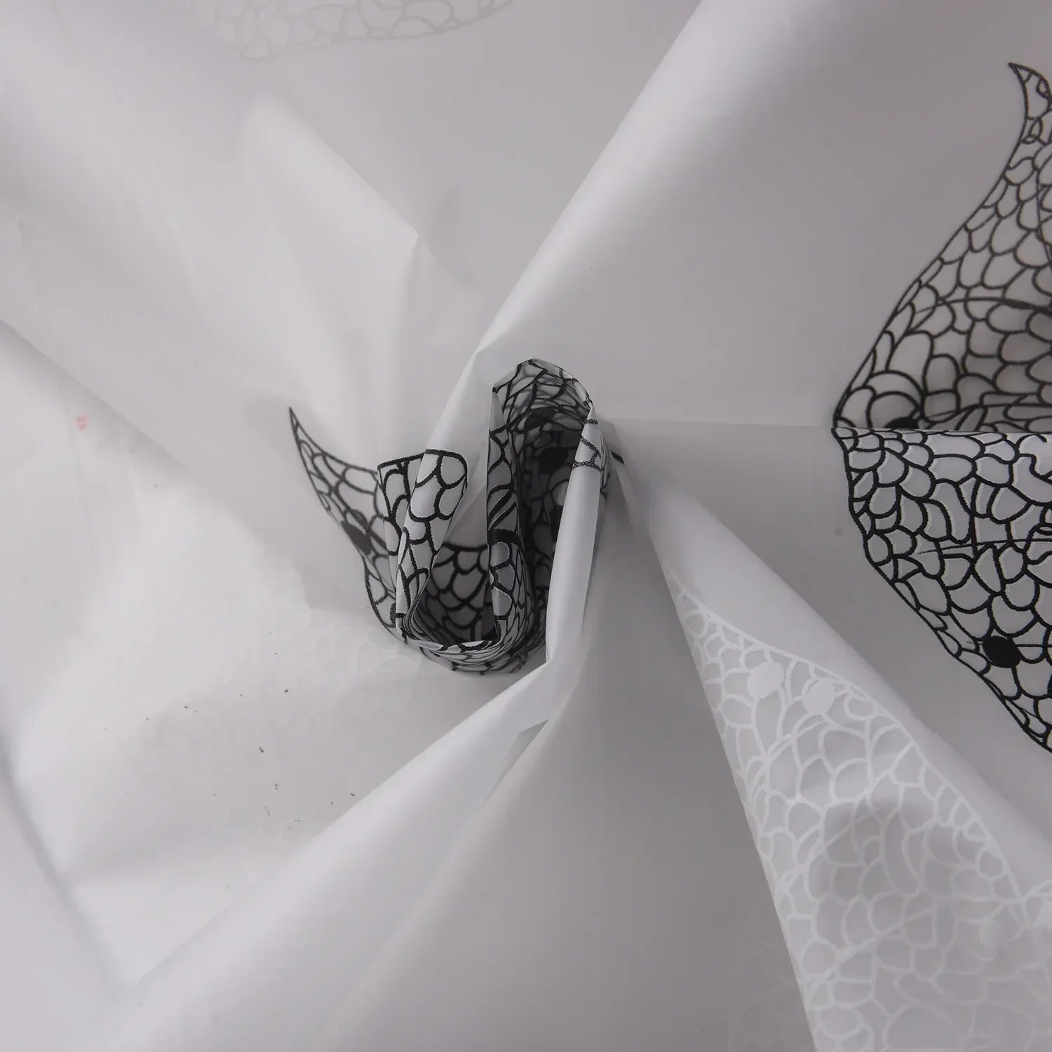 Leaf Pattern Plastic Shower Curtain