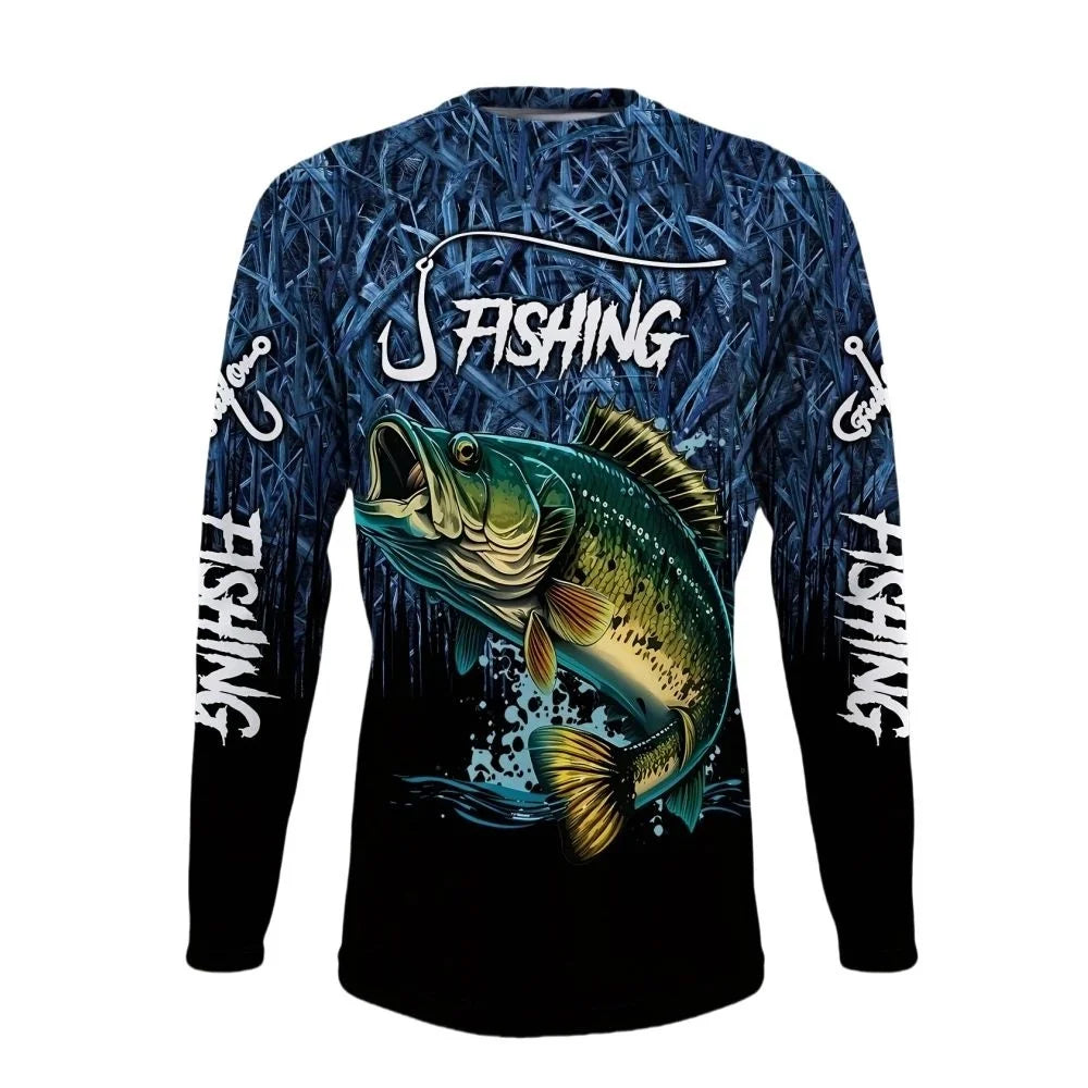 Mens Fishing Long Sleeve T-Shirt