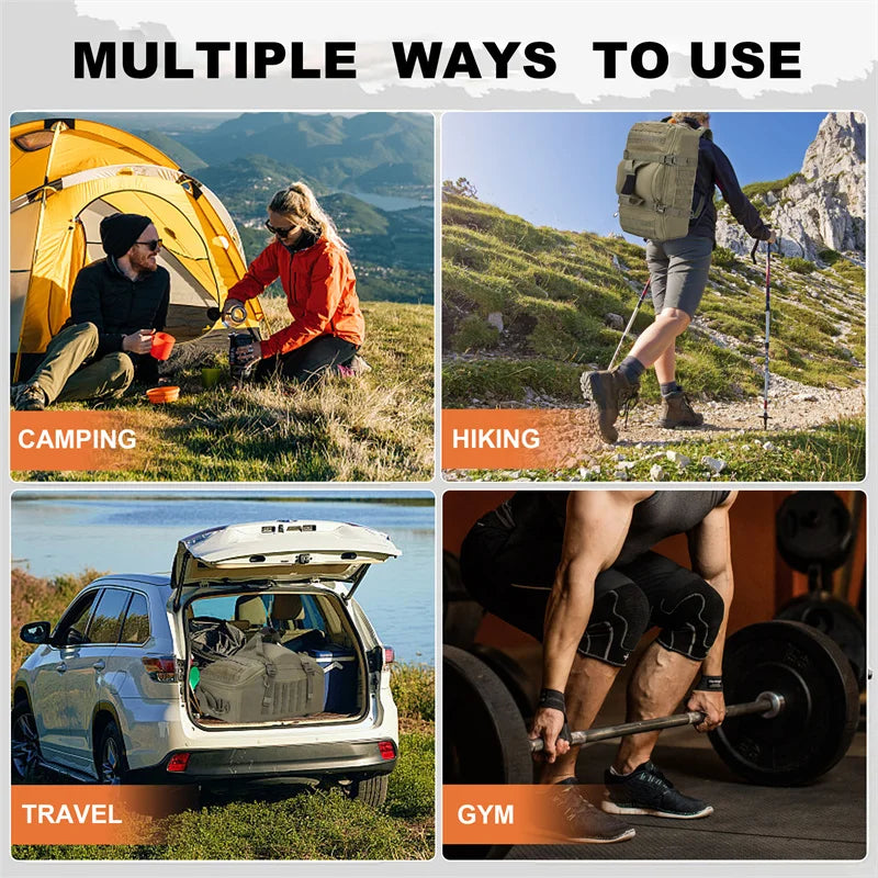 Large Duffel Hiking and Camping Travel Bags